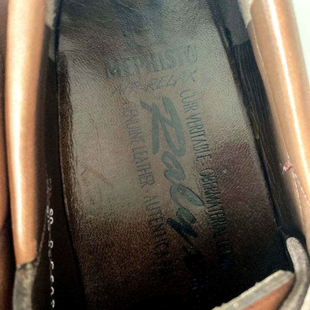 Ralyx by Mephisto Hurrikan Boat Shoe Brown Leather Size 6 Men Lace Up Chestnut